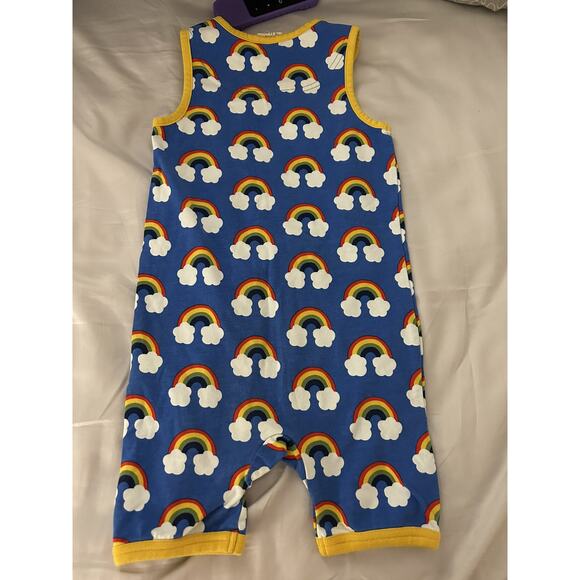 Maxomorra Blue Rainbow Romper 18-24m - Picture 2 of 4